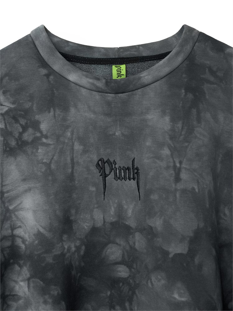 SMOKED SWEATSHIRT (BLACK) 10082 - фото 660