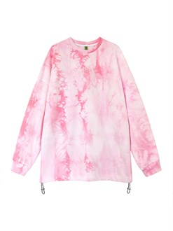 SMOKED SWEATSHIRT (PINK) 10081