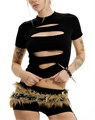 КРОП- ФУТБОЛКА CUT BLACK TW3/1 - фото 1018